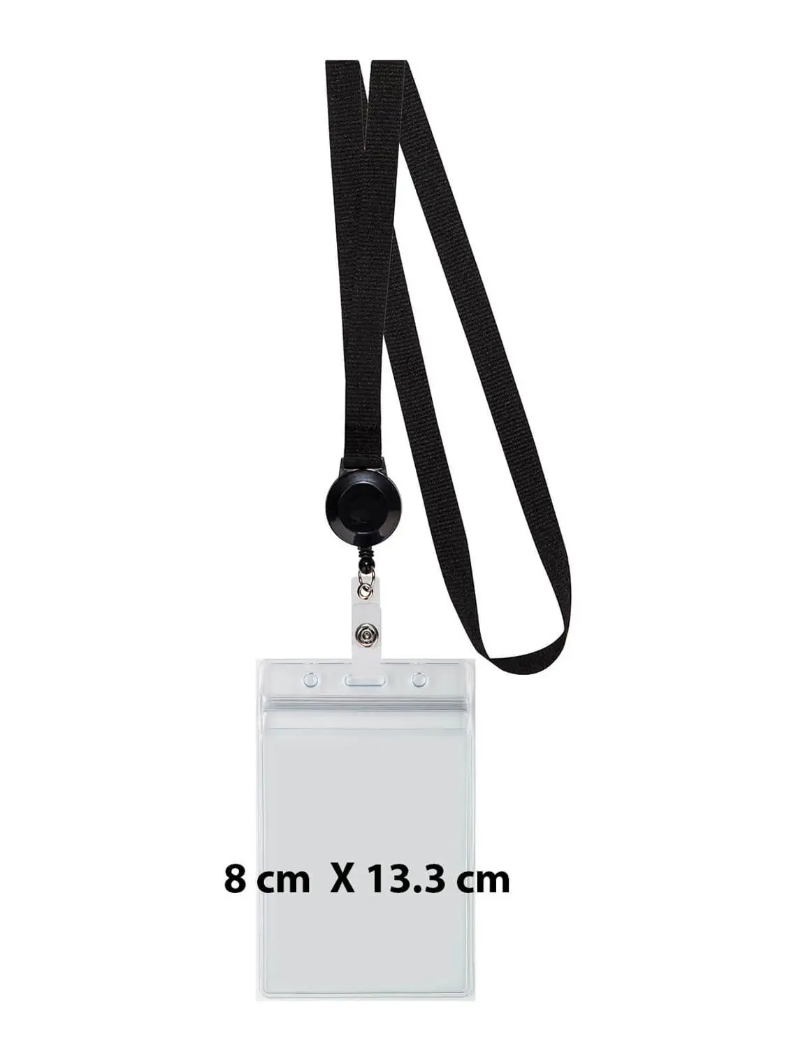 Безопасности ID держатель шнурок, с держатель карты мягкий ПВХ ID-карты держатель и Бейдж катушки - Цвет: Ws-02 Black