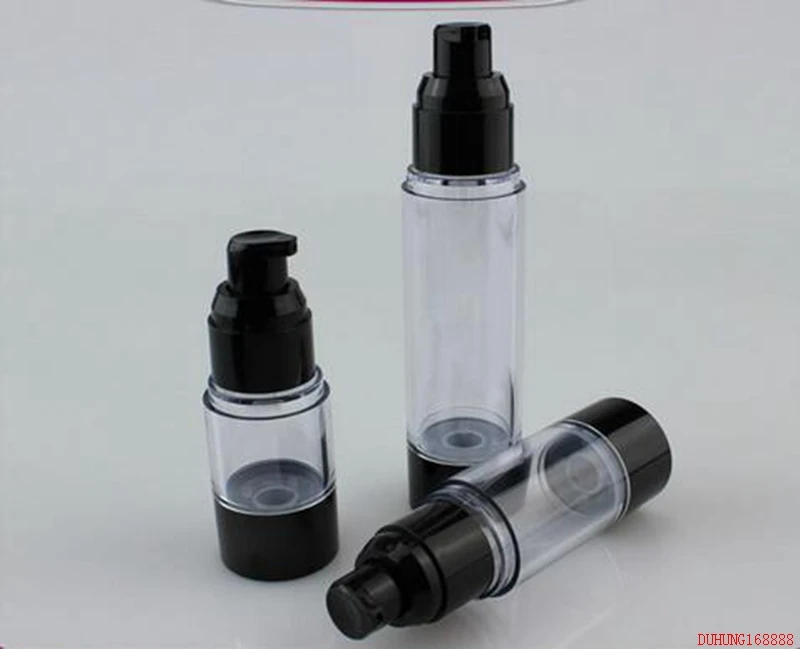 Garrafa de Óleo de Essência Lote Mlclassic Vácuo Preto Bomba Airless Cosméticos Embalagem Loção Garrafa Reutilizável 881 100 Pçs - 50 3 100 pçs lote 50 MLClassic Vácuo Preto