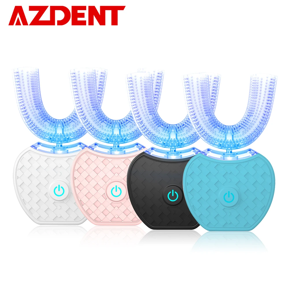 New 360 Degrees Intelligent Automatic Sonic Electric Toothbrush USB Rechargeable Ultrasonic U Shape 4 Modes Timer Blue Light New 360 Degrees Intelligent Automatic Sonic Electric Toothbrush USB Rechargeable Ultrasonic U Shape 4 Modes Timer Blue Light