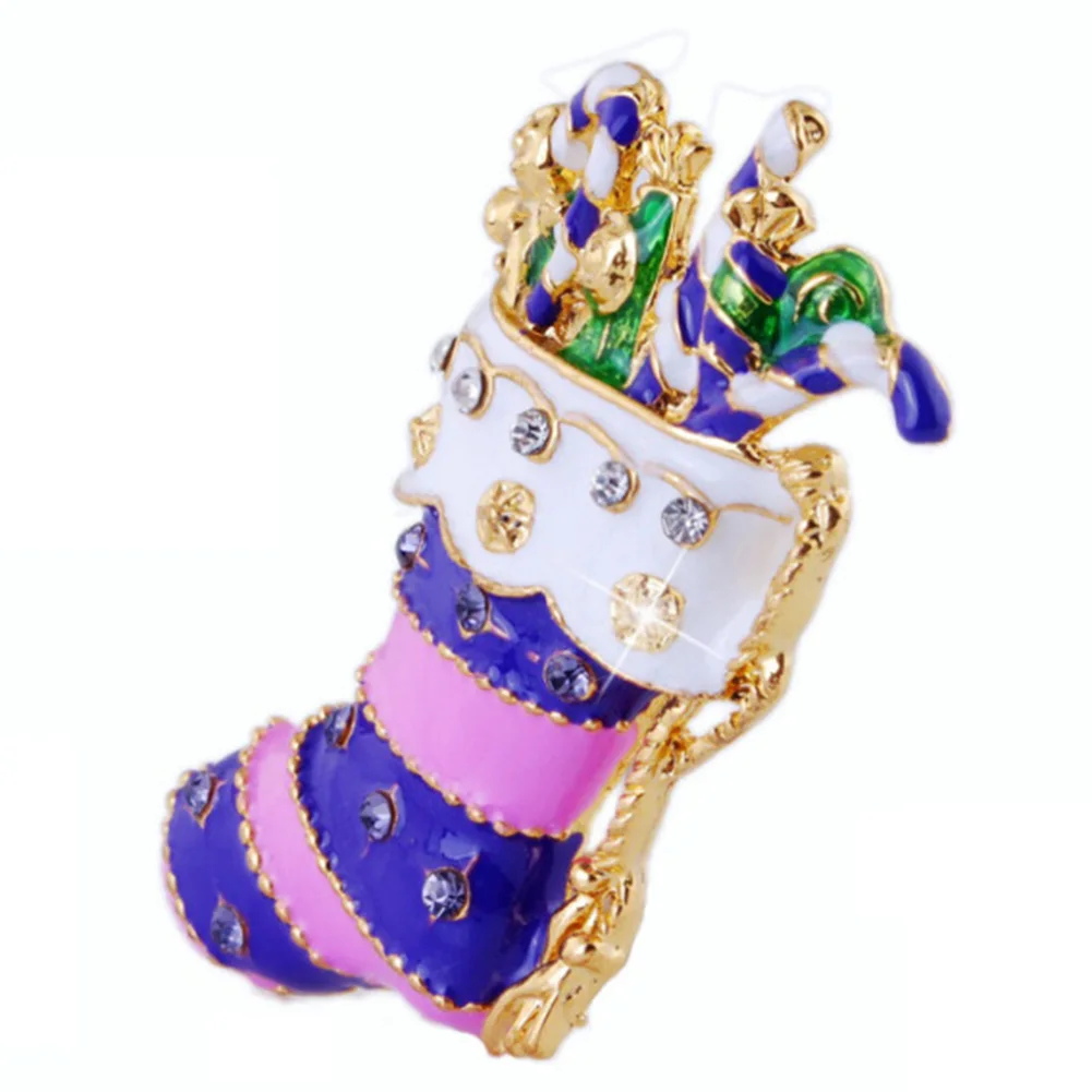 

Fashion Christmas Gifts Pins And Brooches For Women Small Bell Heart Rhinestone Brooch Female Bijoux