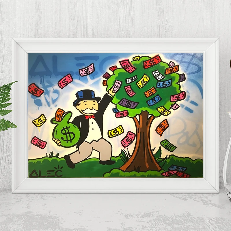 Мультфильм Граффити Money Tree Alec монопольное художественное оформление постер