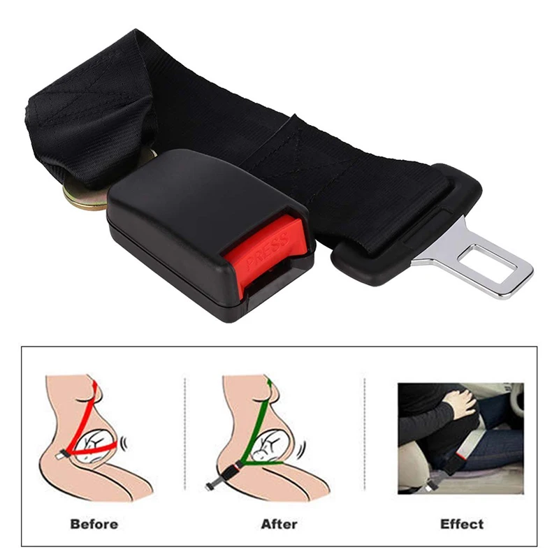 Автомобильный ремень безопасности для беременных женщин, универсальный автомобильный ремень безопасности 36 см, зажим ремня безопасности, удлинитель ремня, автомобильные аксессуары