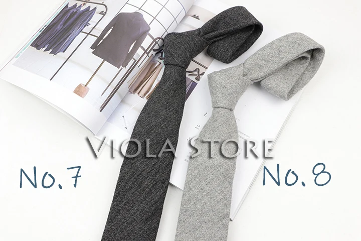 Твердые 50% шерстяной галстук 7 см плотные толстовки с классическим модный галстук мужской смокинг вечерние прибор для ужина Бизнес подарок высокое качество 14 цветов