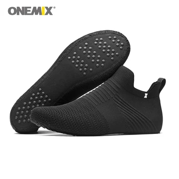 

ONEMIX men shoes women shoes slip-on innner slippers high-elastic silk no glue environmentally light cool man indoor working