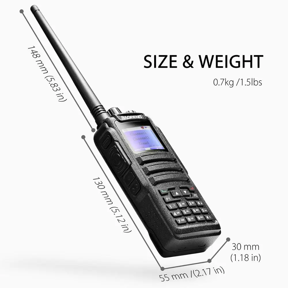 Baofeng DM 1701 DMR VHF UHF двухстороннее радио 3000CH SMS Dual Time slot Двухдиапазонная цифровая