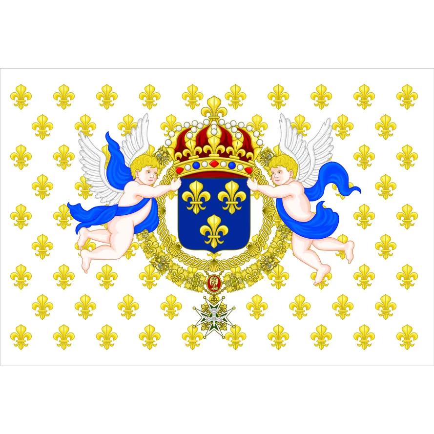 Королевский Стандартный короля Франции 1643-1765 Ensign флаг хорошо (96x144 см) латунь