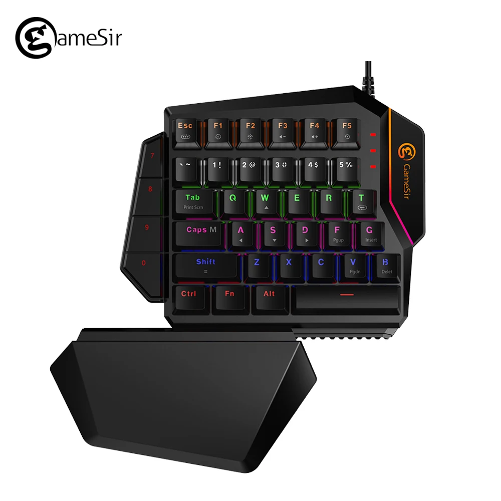 Оригинальный GameSir коврик GK100 одной рукой механическая клавиатура синий