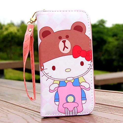 Новинка, Женский кошелек с милым рисунком Hello kitty и клатч, сумка для телефона KX-W7298 - Цвет: F