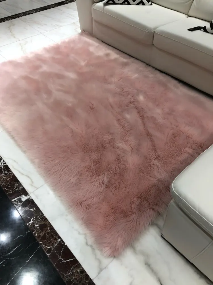 Thierry Large Faux Fur Rug 5x7 (9 Colors) Buy Faux Sheepskin Fur Rug 5x7