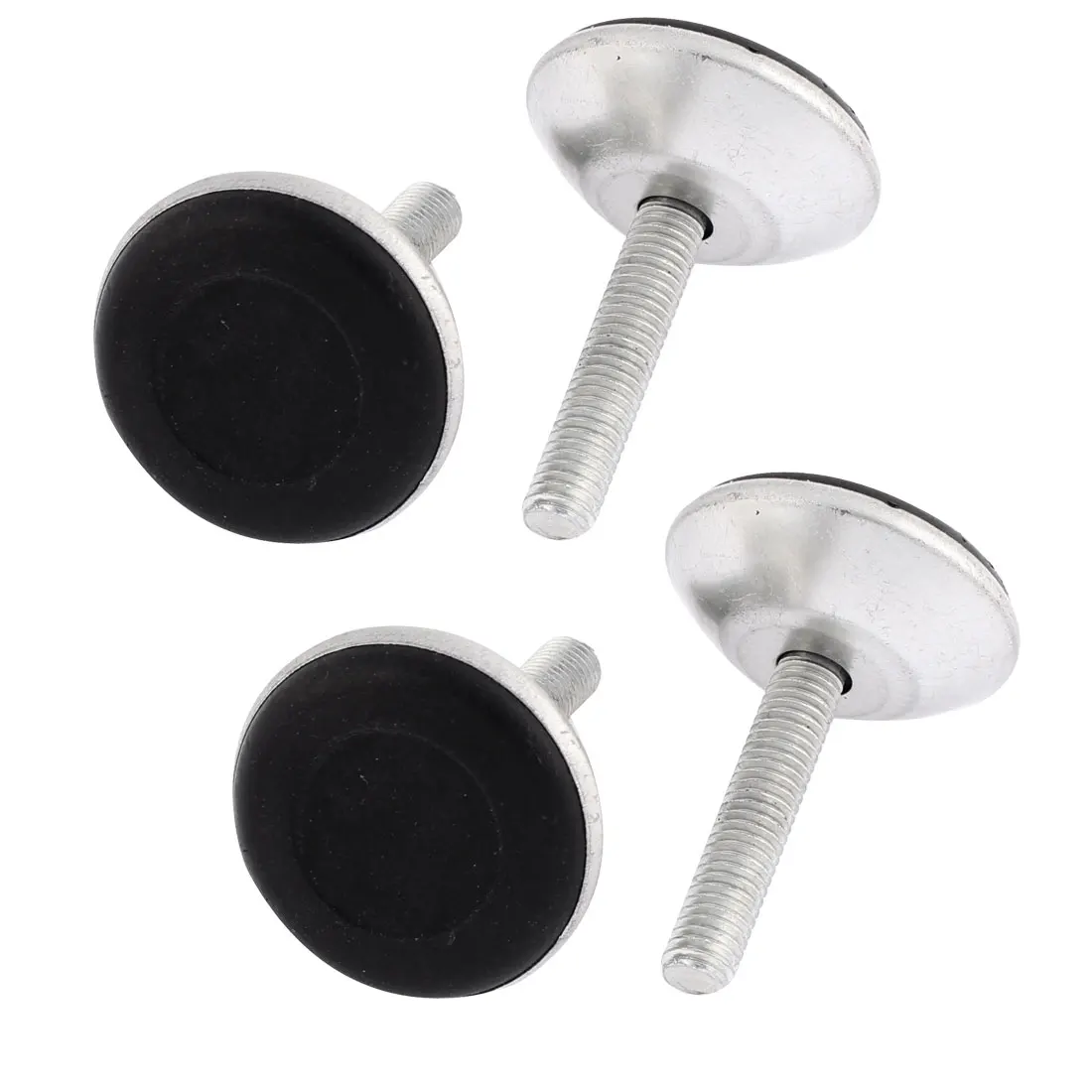 Screw On Furniture Glide Leveling Feet Black 38Mm Base 8Mm Thread Dia 4Pcs feet leveling