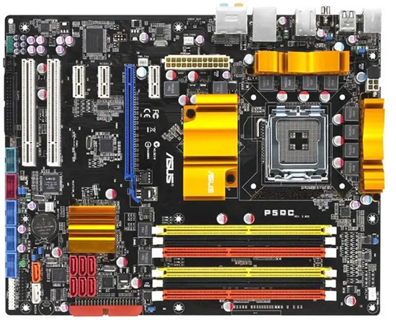 Разъем LGA 775 для ASUS P5QC оригинальная б/у настольная плата Intel P45 материнская DDR2 USB2.0