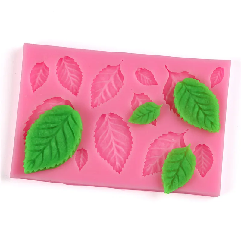 

3D Leaves Pattern Silicone Cake Tools Chocolate Muffin Baking Bakeware Cooking tools Jelly Fondant Cake Mould Mold Cookie Cutter