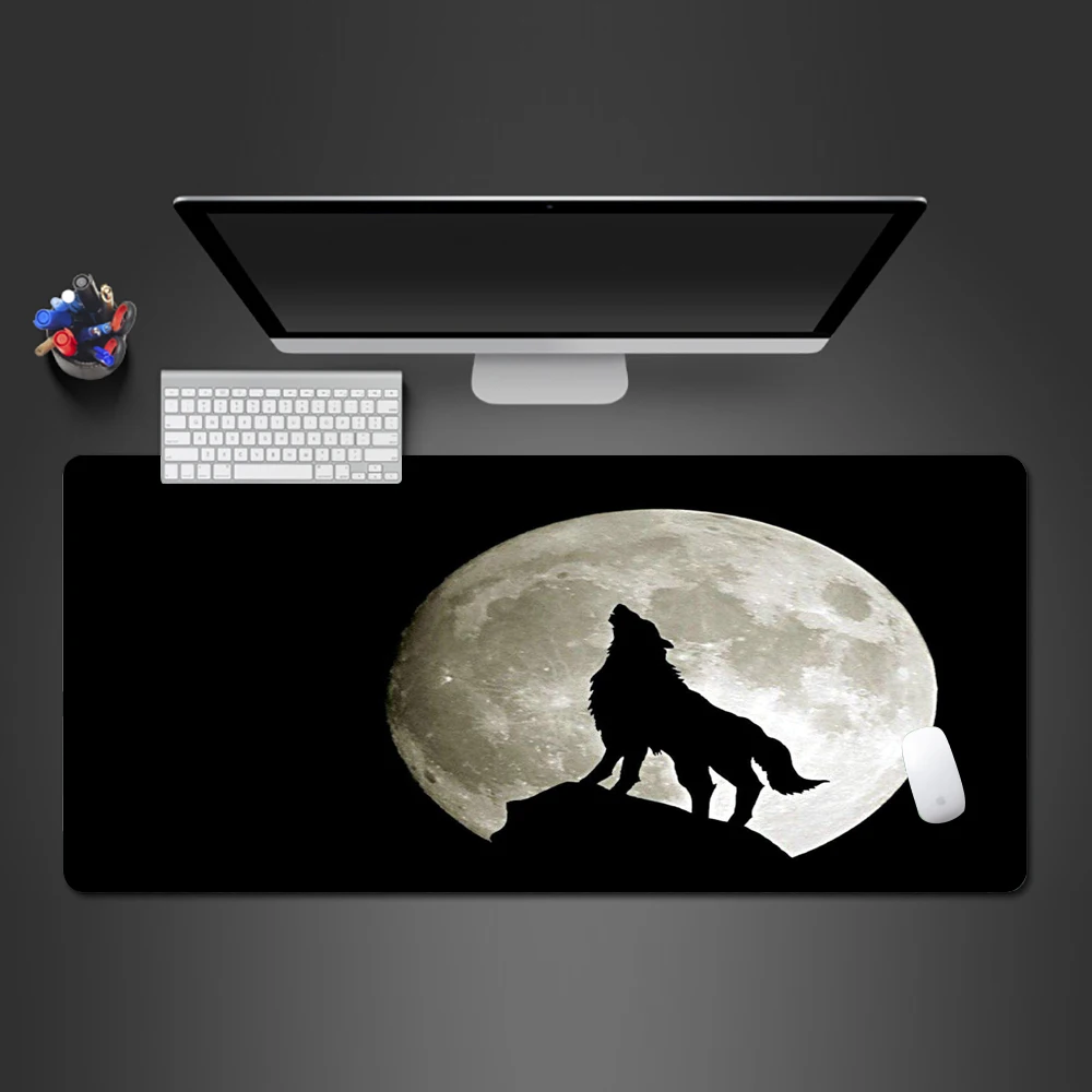 

Animal Wolf Moon Mouse Pad For High Quality Game Player's Game Mats Computer Office Keyboard Ultra-thin Table Mats Mouse Pad