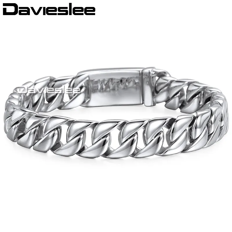Мужской браслет с цепочкой Davieslee из нержавеющей стали 316L