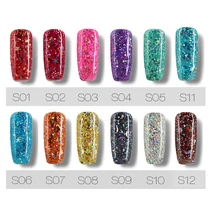 3D Star Moon Glitter Nail Art Manicure Soak Off UV Gel Lacquer Polish Varnish
