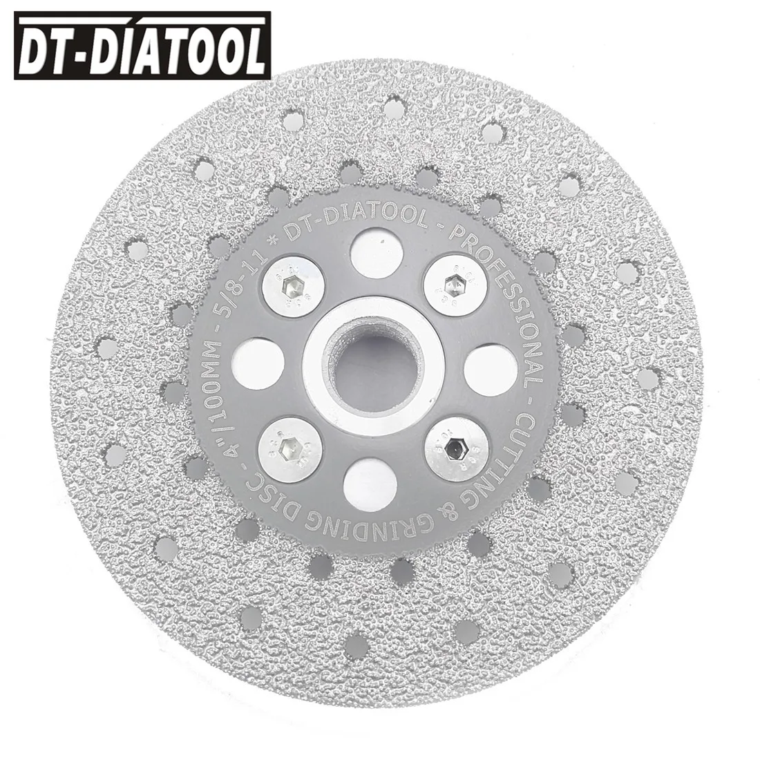 DT-DIATOOL 1 шт. двухсторонний вакуумный паяный Алмазный диск с 5/8-11 фланцем шлифовальный круг пильный диск для гранита и бетона