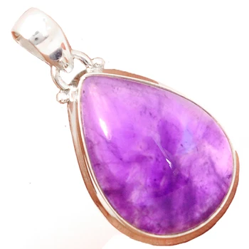 

Nature Amethyst Pendant 925 Sterling Silver Jewelry, 41 mm, AP1609