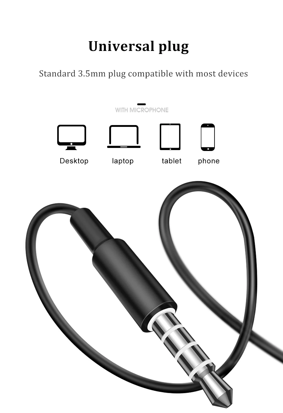 HOCO, модные, высококачественные, HD, чистые, Супер басы, стерео, в уши, проводные наушники, 3,5 мм, проводная гарнитура с микрофоном для iPhone XS, Xiaomi