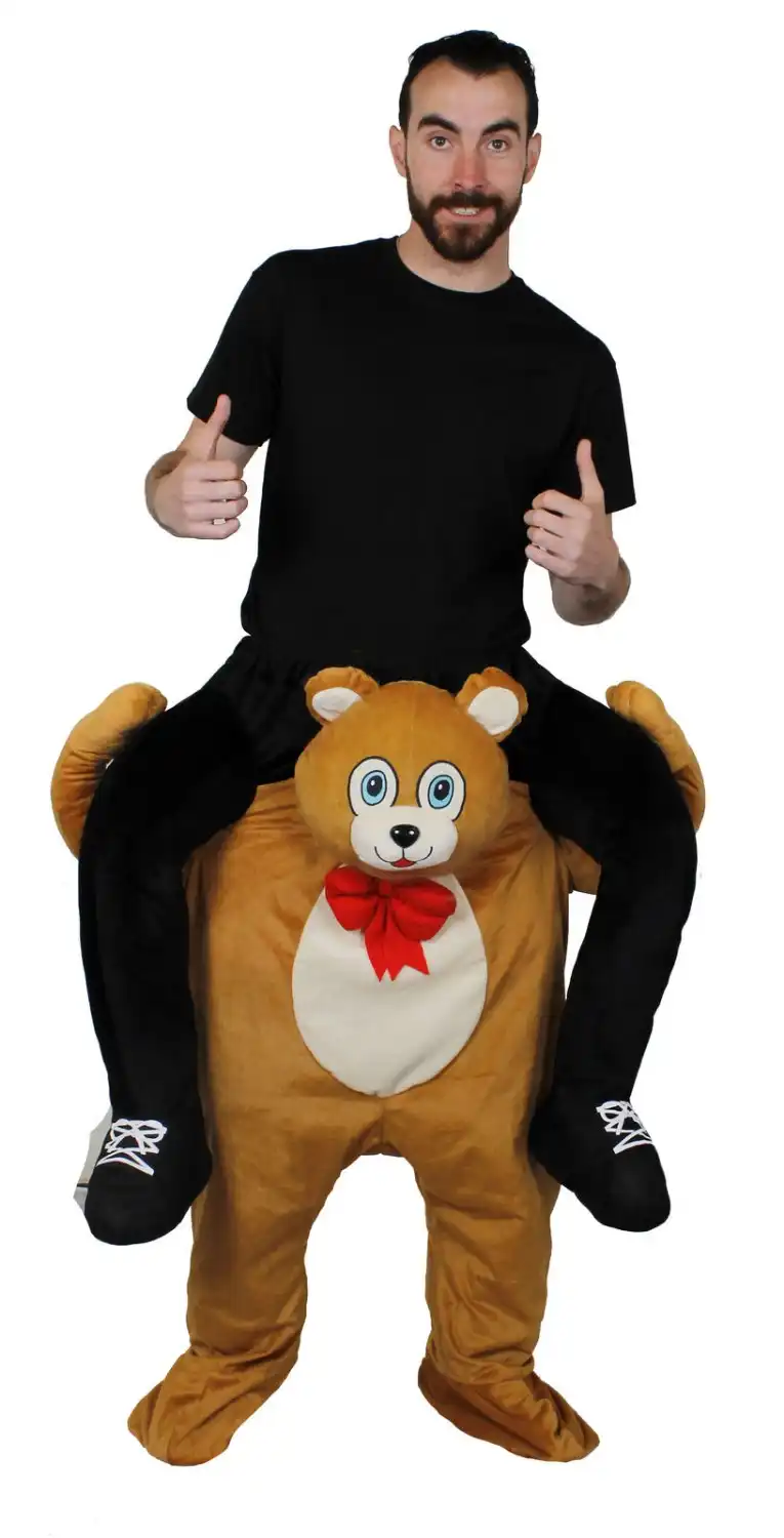 Carry Ride on Back Piggy Unisex Xmas Costume Santa Shoulder Adult Party snowman