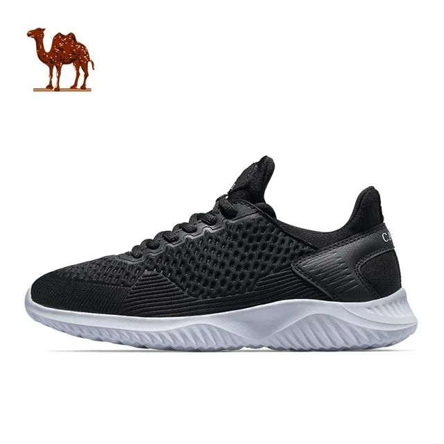 CAMEL Running Shoes Men Women Sneaker Gym Lightweight Stability Anti-slip Shock-Absorben Sport Breathable Hard-Wearing Outdoor - Цвет: Black Female