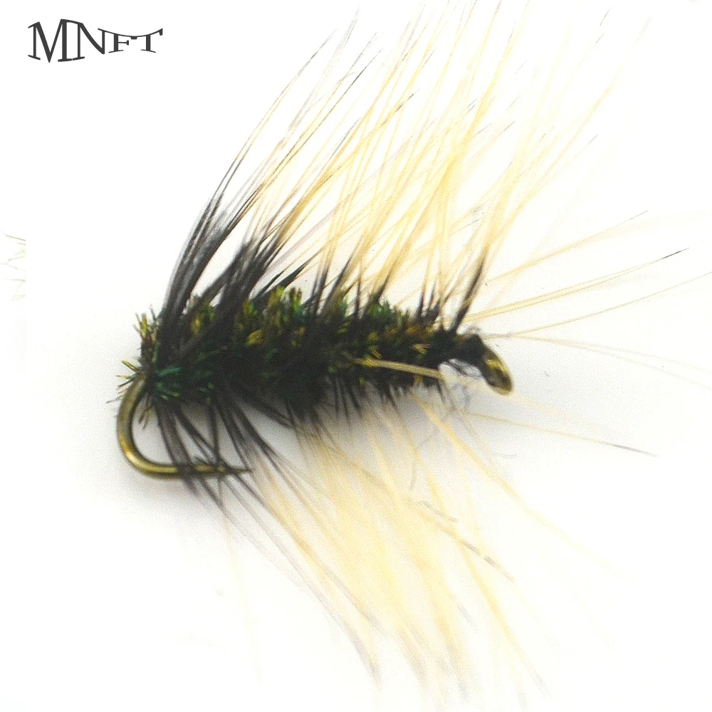 Mnft 10 個 10 グレーぬいぐるみグリフィスのブヨフライフィッシングルアー翼カゲロウドライフライトラウト Fly Trout Fishing Lurefly Fishing Lure Aliexpress