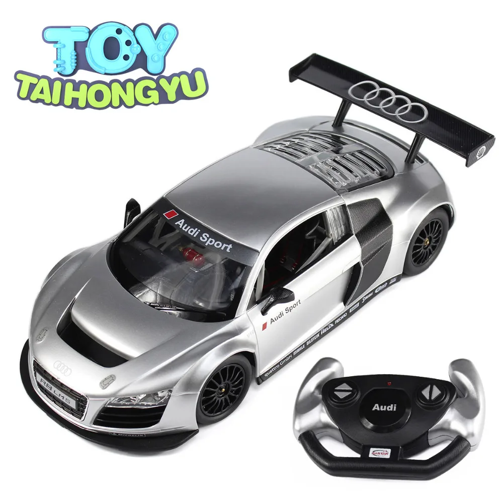 

TAIHONGYU 1:14 Silver Audi Sport R8 LMS RC Remote Control Car Model Gift Toy + Package Box