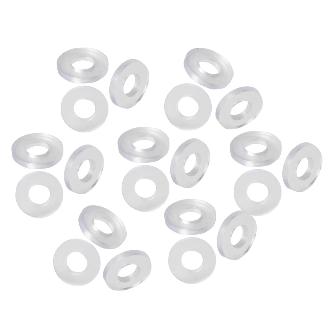 UXCELL 20Pcs 19Mm X 9Mm X 2.5Mm Clear Round Rubber Seals Tap Sink Water