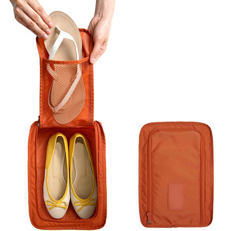Корейская сумка для спортивной обуви Водонепроницаемая Складная Обувная коробка для путешествий двухслойная переносная сумка для хранения обуви