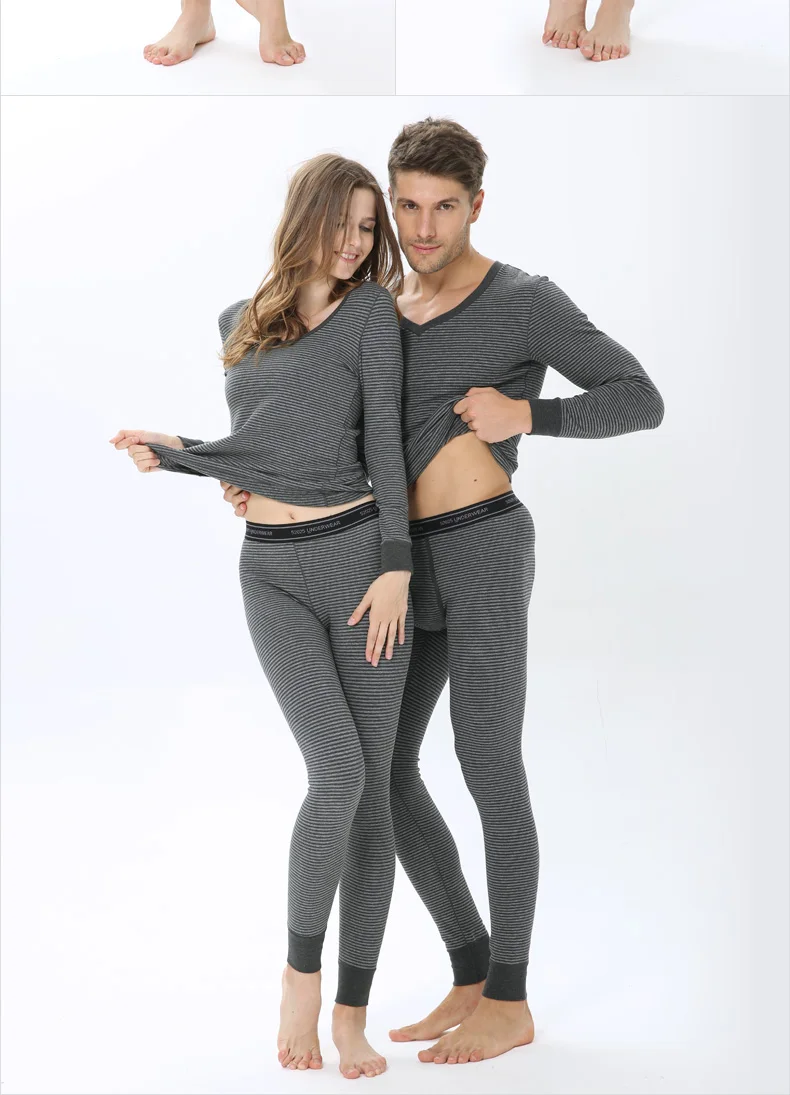 best long johns for men 52025 Men Thermal Underwear Women Thermal Underwear Premium Fine Rib Cotton Warm Fleece-lined Long Johns Comfortable Men Thermal cotton long underwear