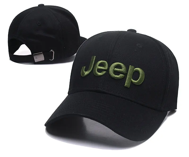Jeep logo black style Auto Logo Adjustable Embroidered snapback hood Hat Mens Women Unisexin