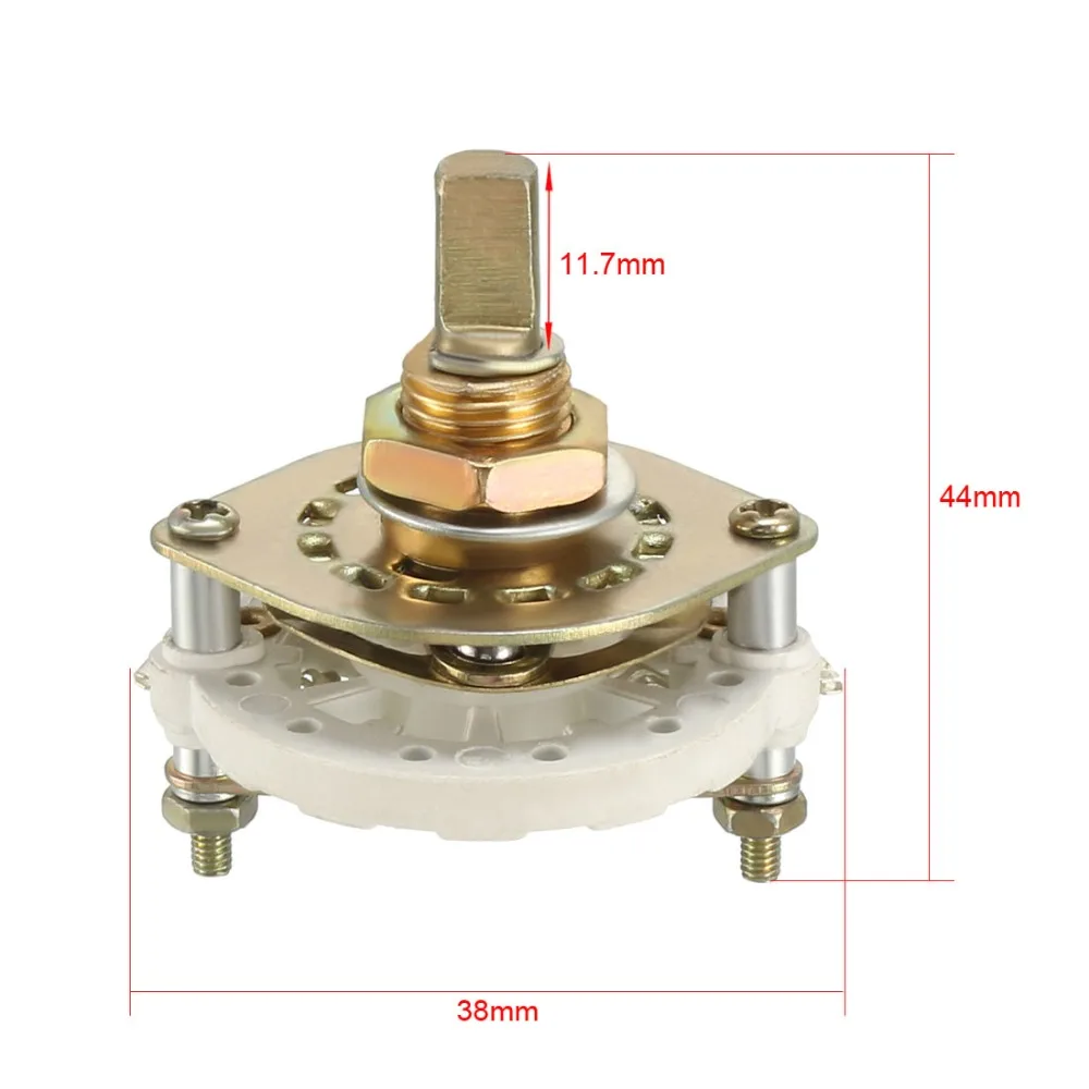 UXCELL 1/2/3/4 полюса 3/4/5/8 позиции 1/2 палуба поворотный переключатель полосы канала Селектор с ручкой используется на радио ТВ промышленная машина
