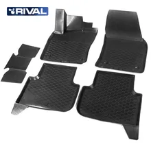Для Volkswagen Tiguan II- Коврики 3D в салон 5 шт./компл. полиуретан(Rival 15805006