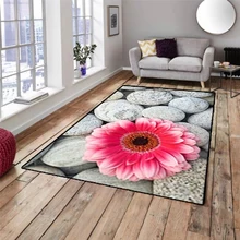 Else серый галька большие камни розовые цветы цветочный 3d нескользящие микрофибры гостиной декоративные современные моющиеся области коврик