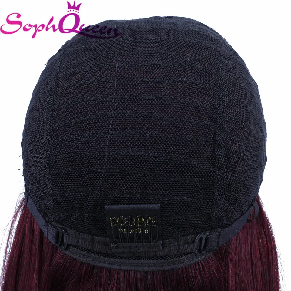 Soph queen 4*4 парик на шнурке 99J бразильские Реми прямые парики на шнурке человеческие волосы парики для черных женщин Омбре человеческие волосы парики