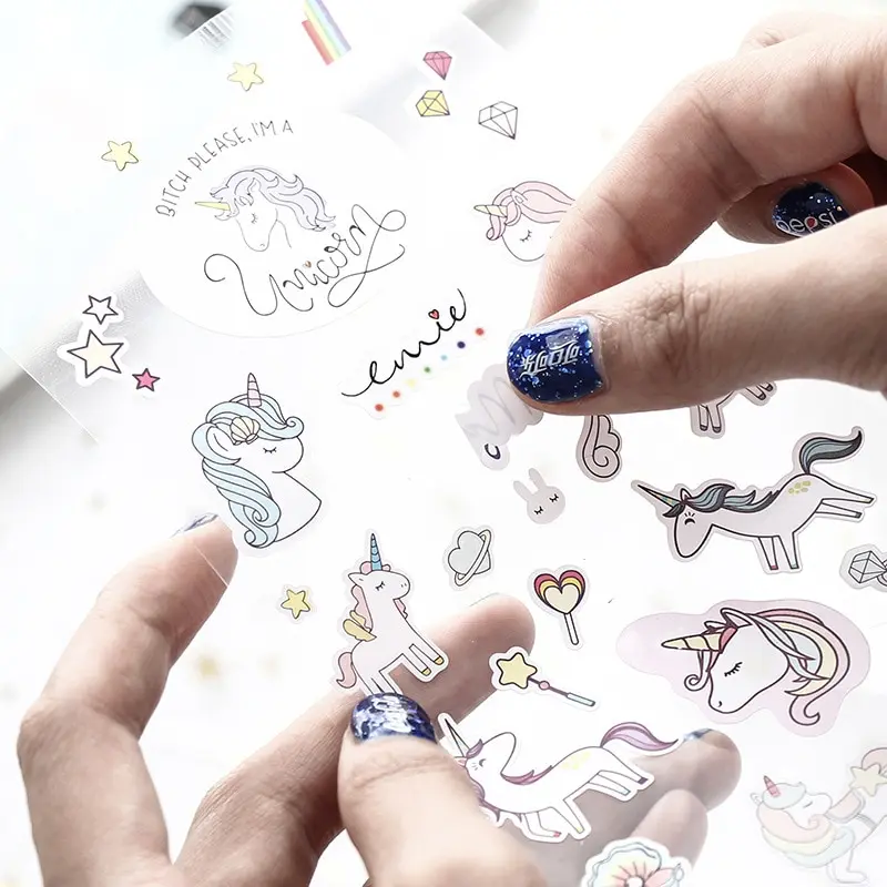 

1 Sheet Mini Paper Sticker Creative Cute Unicorn Decoration Diy Ablum Diary Scrapbooking Label Sticker Kawaii School Stationery