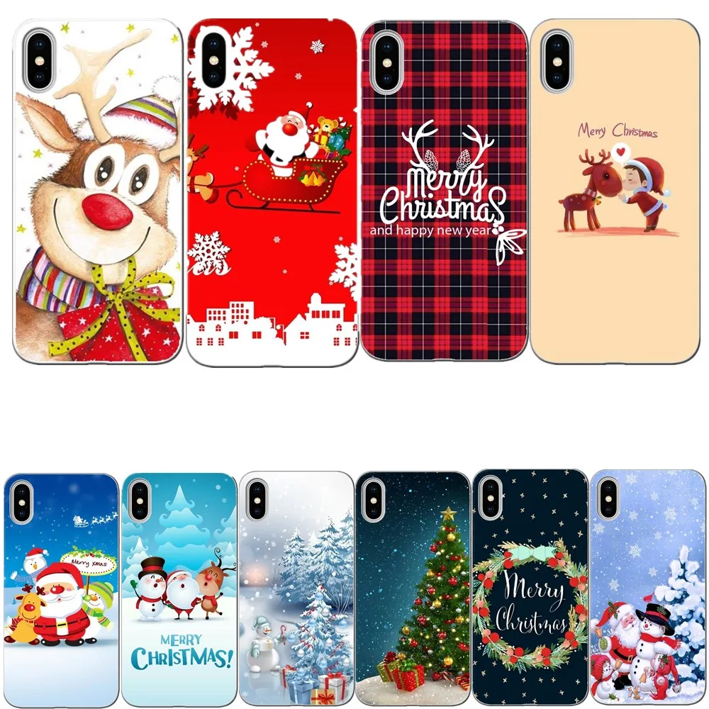 Hristmas новый год лося влюбленных Снеговик милый подарок телефон чехол для iPhone 7 11