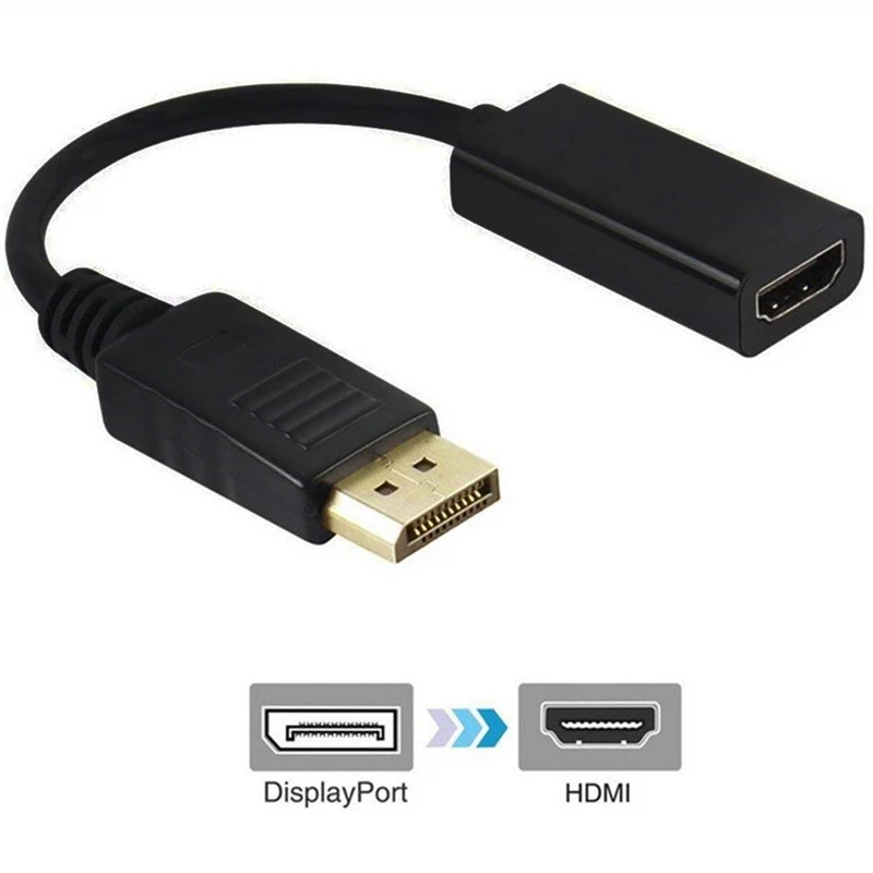 DP к HDMI 1080P позолоченный порт дисплея Женский мужскому HDTV кабель видео монитор