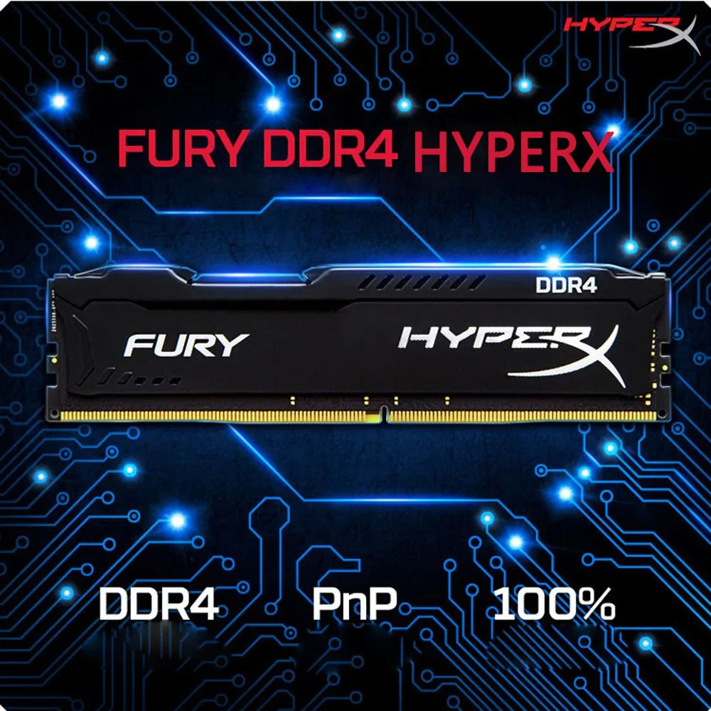 Оригинальная оперативная память kingston HyperX FURY 4 ГБ 8 ГБ 16 ГБ для настольных игр DDR4 2666 МГц CL16 DIMM 288-pin внутренняя память для игр