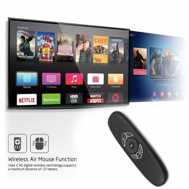 

2.4G Wireless Mini Rechargeable Gaming Keyboard Backlight Fly Air Mouse Remote Control For Android TV Box Laptop PC Windows OS