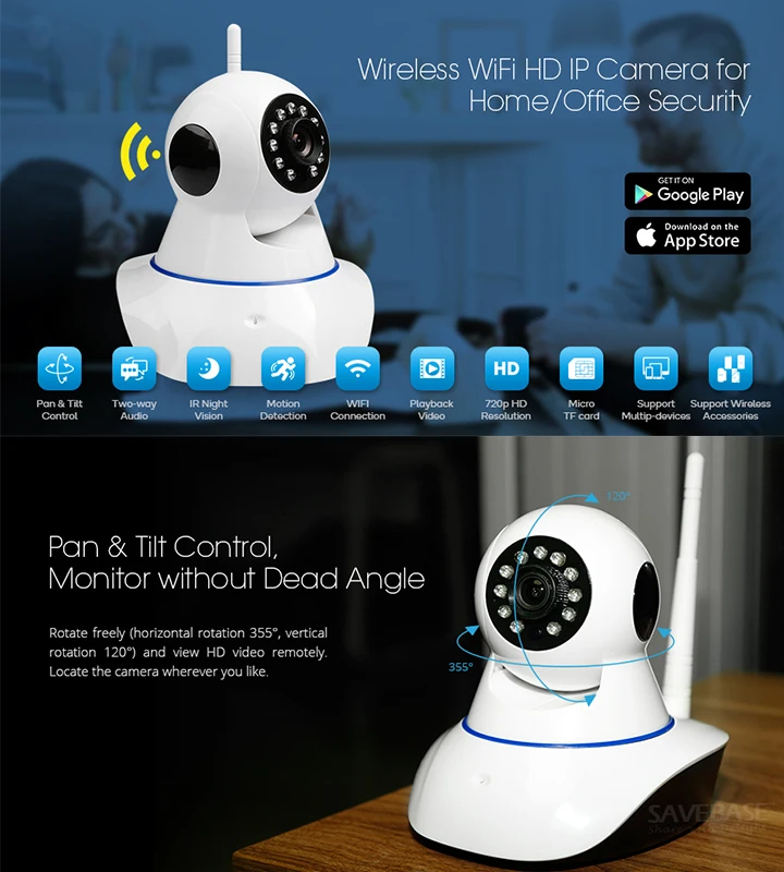 HOMSECUR APP HD WIFI камера ИК Ночное Видение + беспроводной PIR датчик для домашней