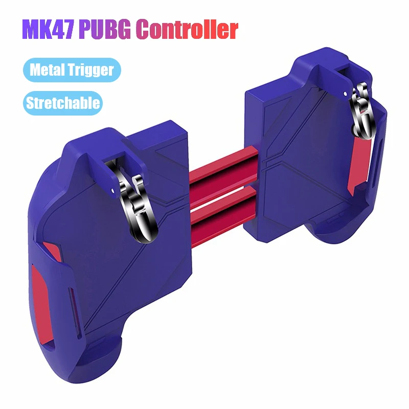 

MK47 PUBG Game Controller Joystick Gamepad Metal Trigger Mobile Shooting Free Fire Button Gamepad For iPhone Android Phone