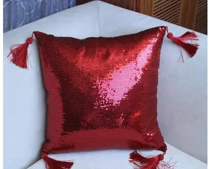Блестящий чехол для подушки с бахромой, диванная наволочка с кисточкой, поясная Наволочка украшения для дома - Цвет: Коричневый