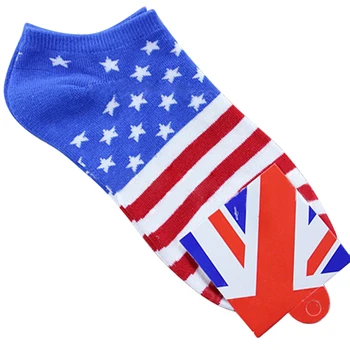 

Pair of Fashion USA Flag Star Stripe Pattern Socks For Men