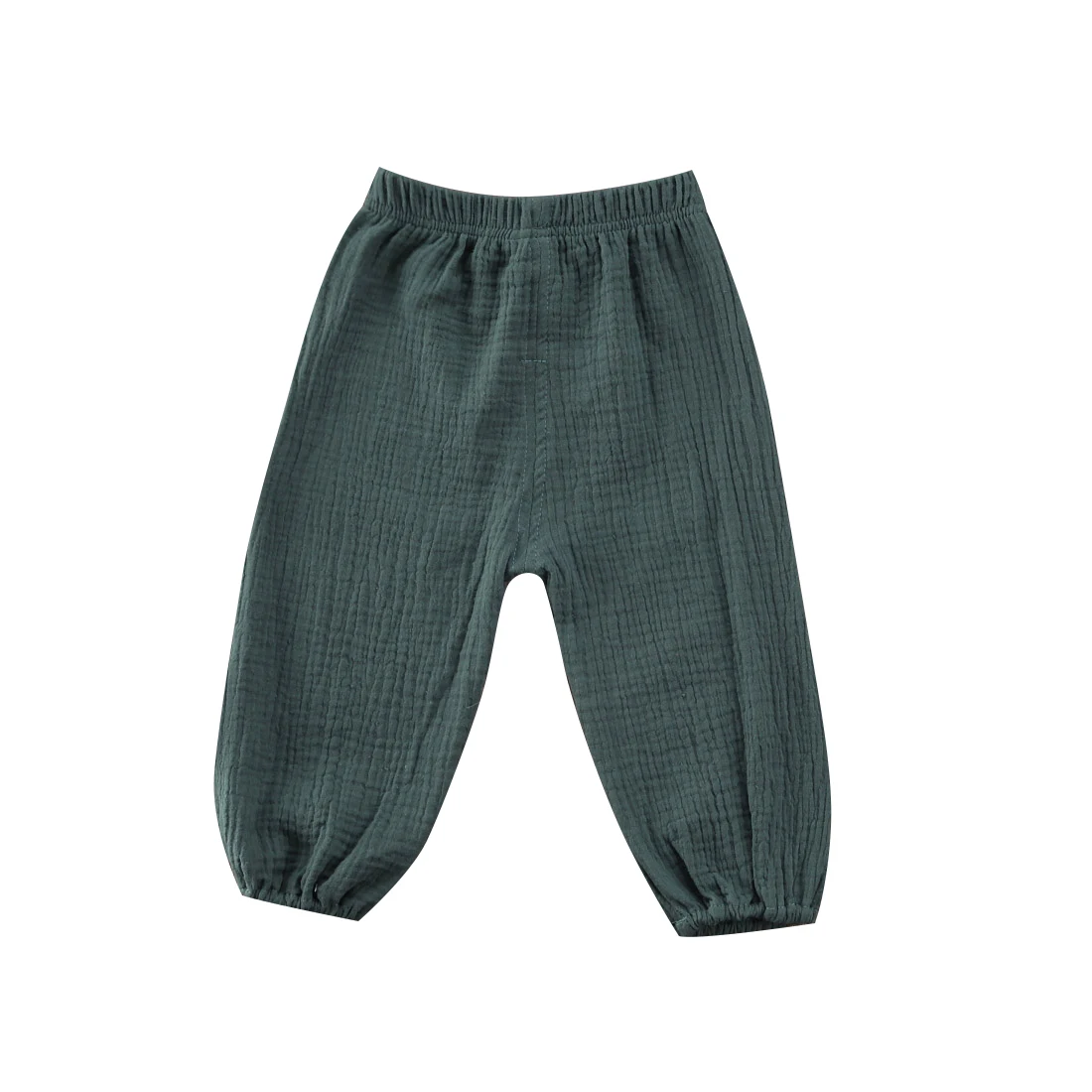 Повседневные хлопковые длинные штаны для маленьких мальчиков и девочек; леггинсы; сплошные брюки для малышей; мягкие длинные штаны; s - Цвет: Зеленый