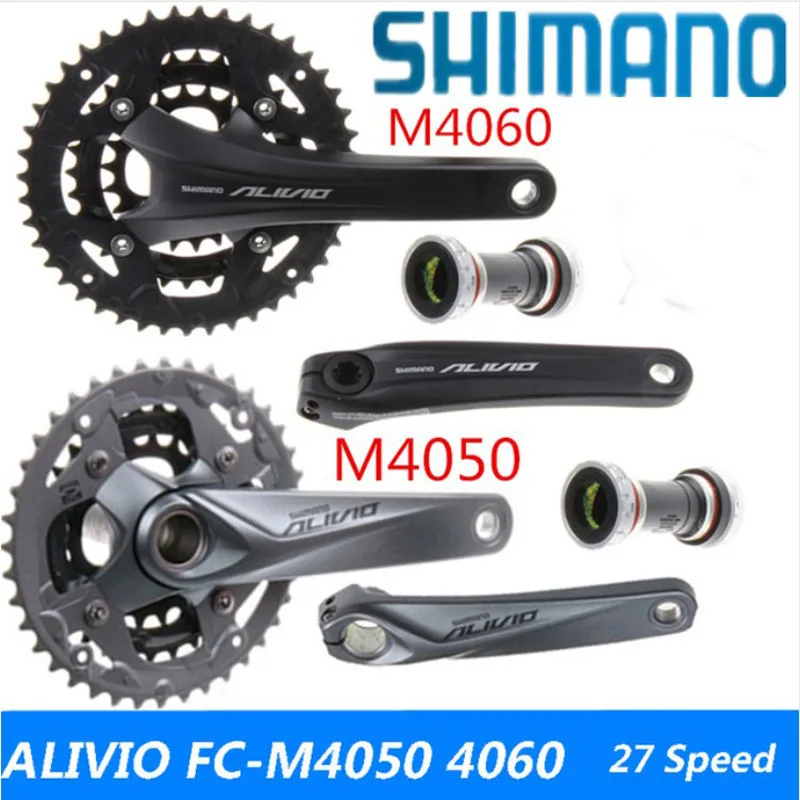 SHIMANO ALIVIO FC-M4060 FC-T4060 FC-M4050 FC-M4000 crankset 3 * 9s 27S mtb bicycle sprocket shaft bicycle parts Include BB51 juventus fc empoli fc
