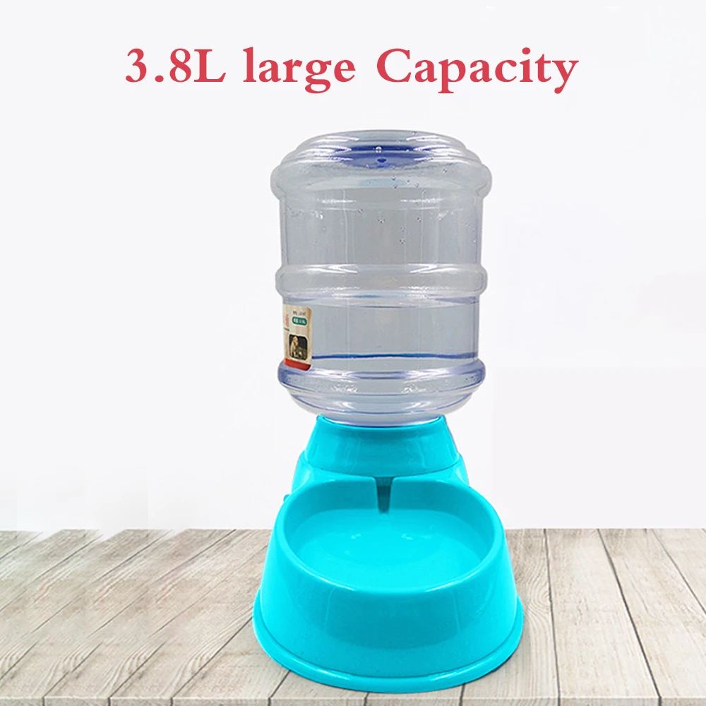 

3.8L Large Dogs Automatic Pet Feeder Fountain Water Food Dispenser Capacity Waterer Dog/Cat Bowl Drinking Feeding Pet Supplies