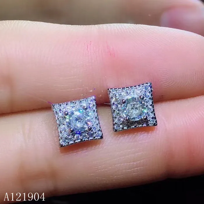 KJJEAXCMY Fine Jewelry 925 Sterling Silver Inlaid with Mosan Diamond Female Ear Studs | Украшения и аксессуары
