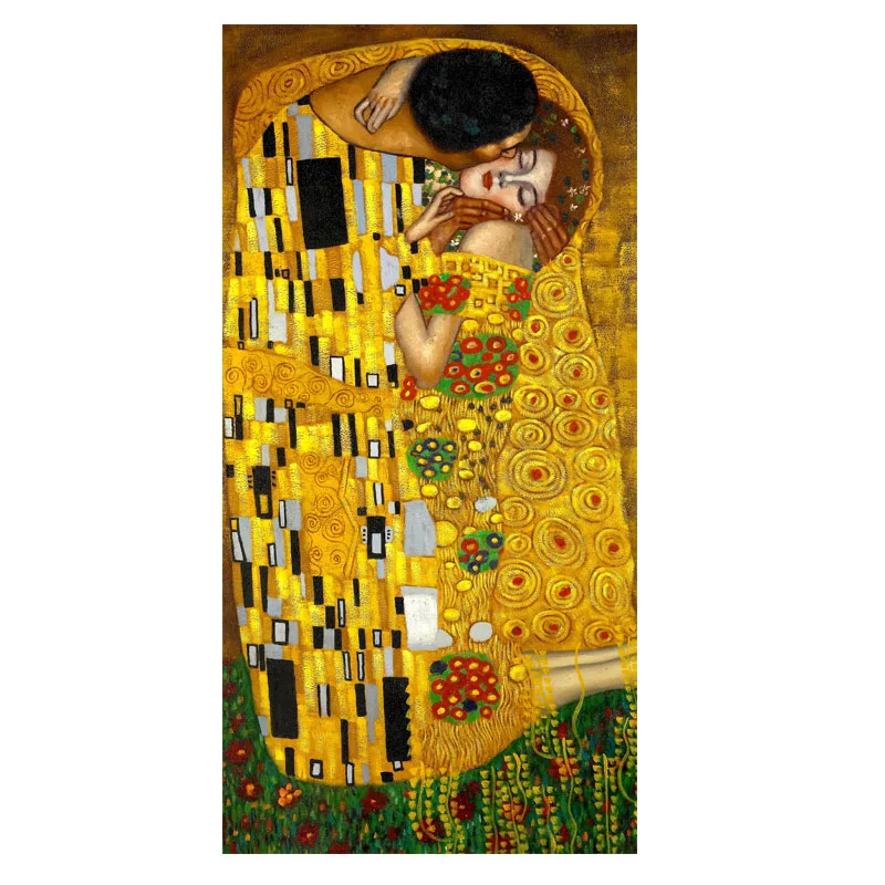 

Fancy Gustav Klimt The Kiss Beach Travel Towel Microfiber Art Painting Nouveau Shower Sport Towels Great Gifts for Fan 140X70cm