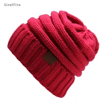 2017 Giraffita Hot Double Layer Fur Ball Cap Winter Hat For Women Girls Hat Knitted Beanies Cap Female Cap