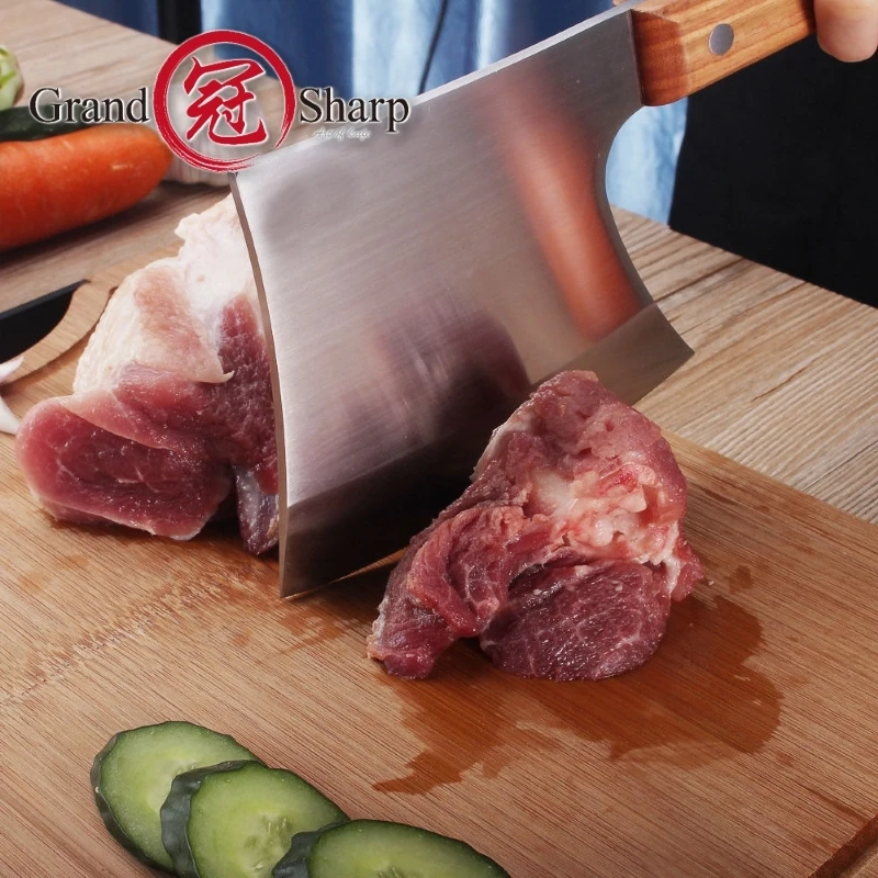 Grandsharp Кливер нож из нержавеющей стали топор китайский кухонный нож шеф-повара обвалочный нож Мясник инструменты кемпинг открытый